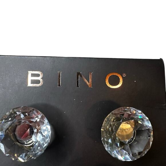 BINO Round-Cut Faceted Crystal Jewelry Look Gem Cabinet Drawer pulls NEW Set 6 - Picture 3 of 6